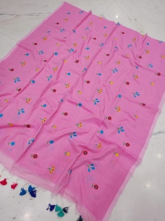 Exclusive Mal cotton Embroidery Saree